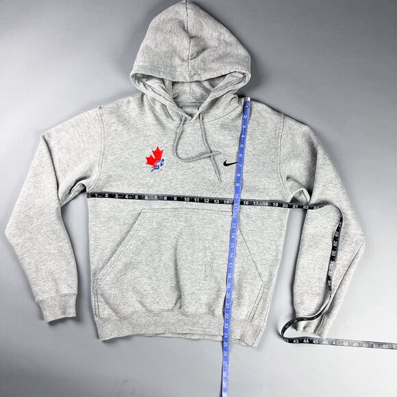 Vintage Nike Hoodie | Light Grey Pullover Sweatshirt with Embroidered Logo - Picture 7 of 7
